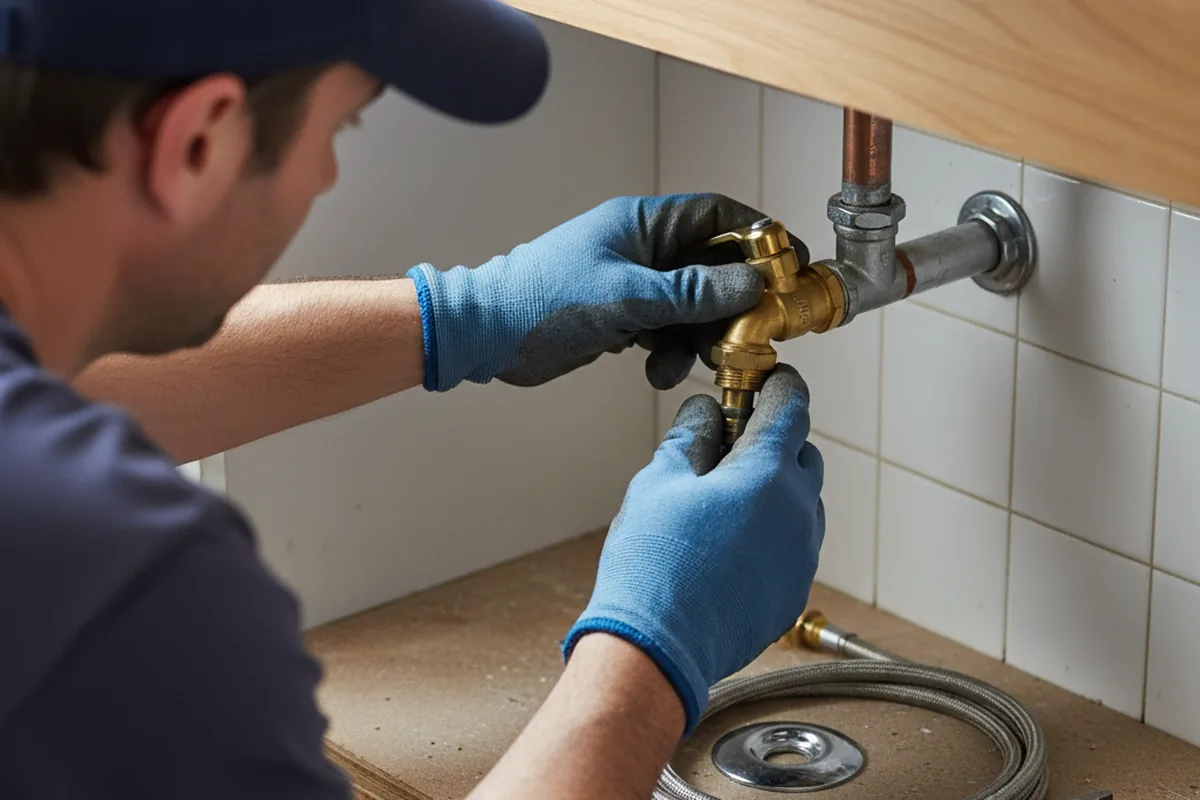 Shutoff valve and fitting work during Faucet and Fixture Repair in Wabasso